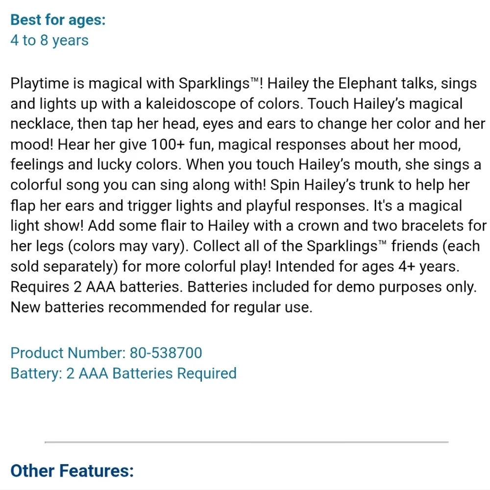 VTeck Sparklings Hailey The Elephant Toy